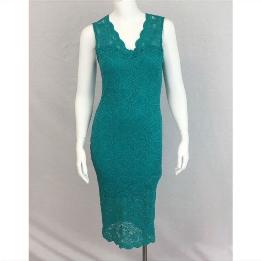 🎀 Charlotte Russe Teal Lace Dress
